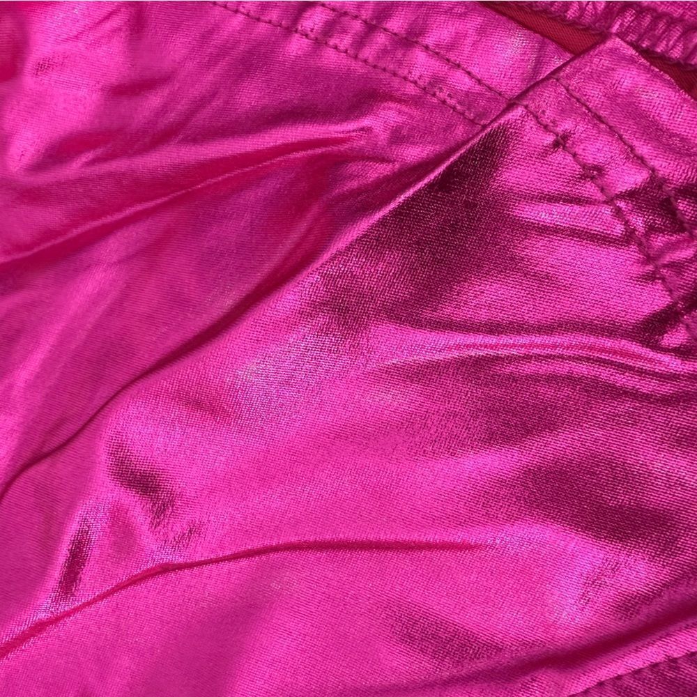 NWT Mirawise Metallic Pink Dolphin Shorts Small Festival Rave Shiny Hot Shorts - Picture 5 of 6